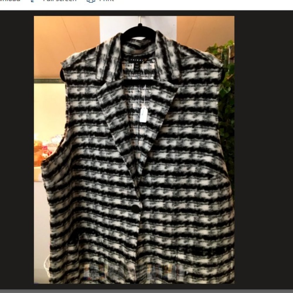 TRIBAL BLACK & WHITE CHECK VEST
